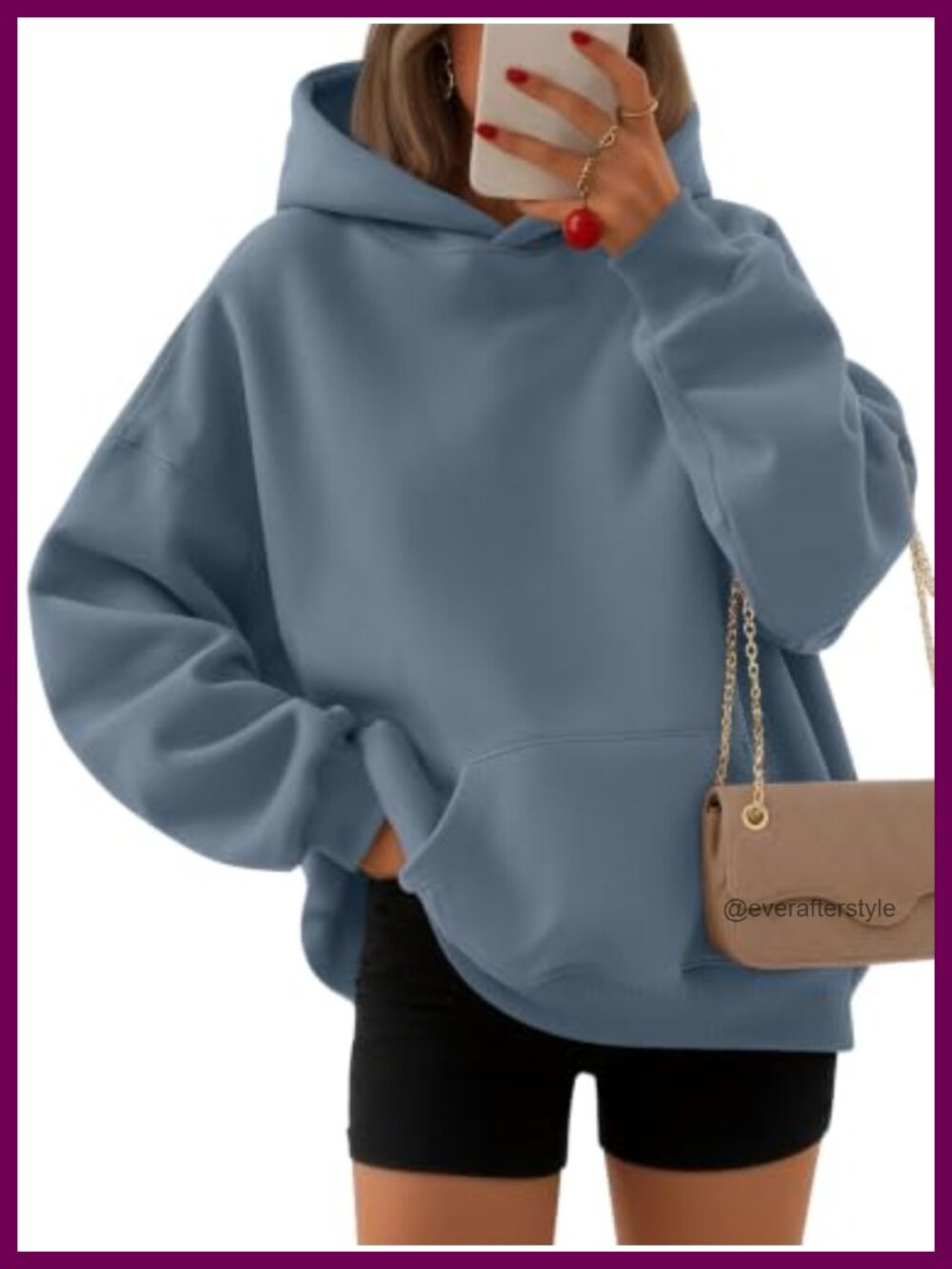 Oversized Fleece Hoodie Sweatshirt Pullover Soft Warm Cotton Polyester